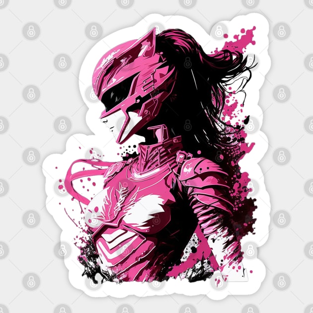 Pink Ranger Splash Sticker by Dandzo